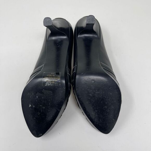 Lauren Ralph Lauren Women's Stiletto Heels Slip On Pumps Black Leather Size 7M - Picture 6 of 10